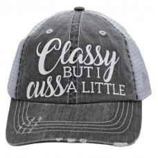 USA  Classy But I Cuss A Little Glitter Bling Hats Made In USA Trucker Hats Caps  eb-98126372